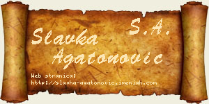 Slavka Agatonović vizit kartica